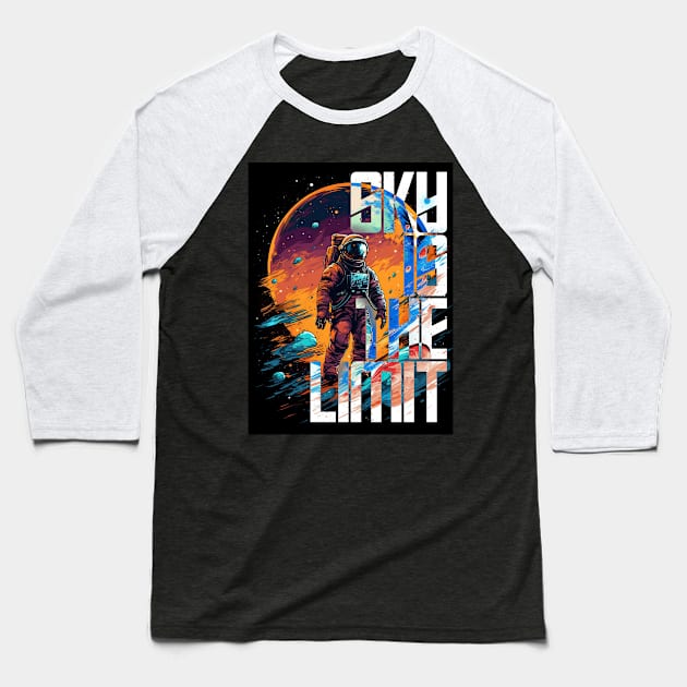 Sky is the Limit Baseball T-Shirt by SAN ART STUDIO 